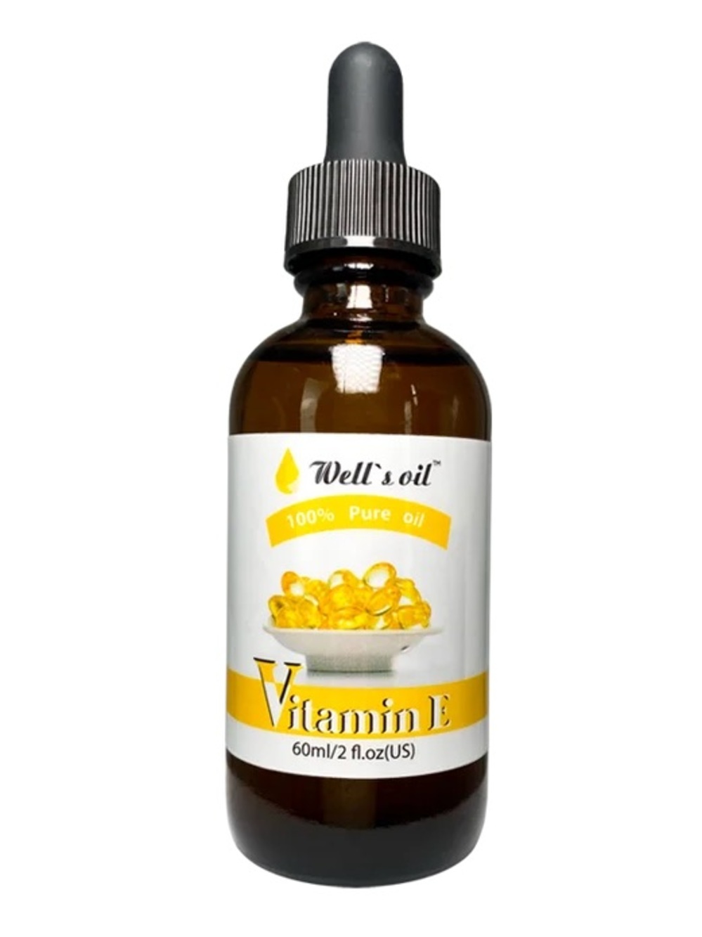 Well’s Vitamin E Oil-  100% pure, natural carrier oil, skin, hair, nails
